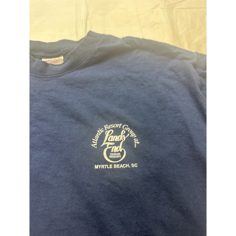 VINTAGE Lands End Resort Myrtle Beach  Graphic T‎ shirt Size XL Blue - Picture 3 of 6